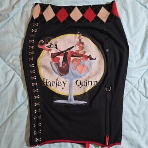 Made In 2006 Harley Quinn Martini Time Tube Top Goth Handmade One Of A Kind Y2K